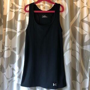 Under Armour Black Mesh Edged Heat Gear Racerback Tank Top MD